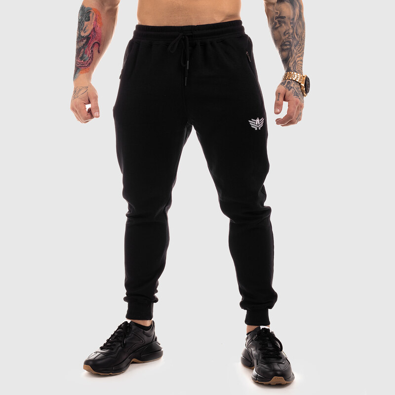 Jogger tepláky Iron Aesthetics Round, černé