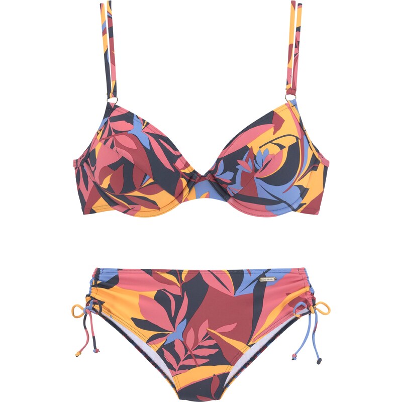 SUNSEEKER Bikiny modrá / limone / pitaya / starorůžová