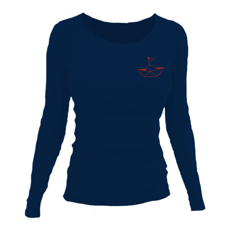 Klokart Sestry Geislerovy - tričko s dlouhým rukávem - modré - XS / Dámské / Tmavě modrá (navy)