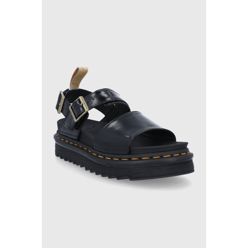 Sandály Dr. Martens Vegan Voss dámské, černá barva, na platformě, DM26803001