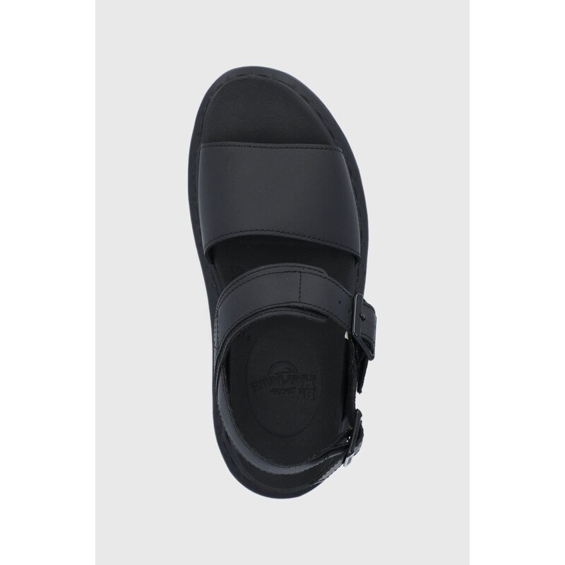 Kožené sandály Dr. Martens Voss dámské, černá barva, na platformě, DM23802001.Voss-Black