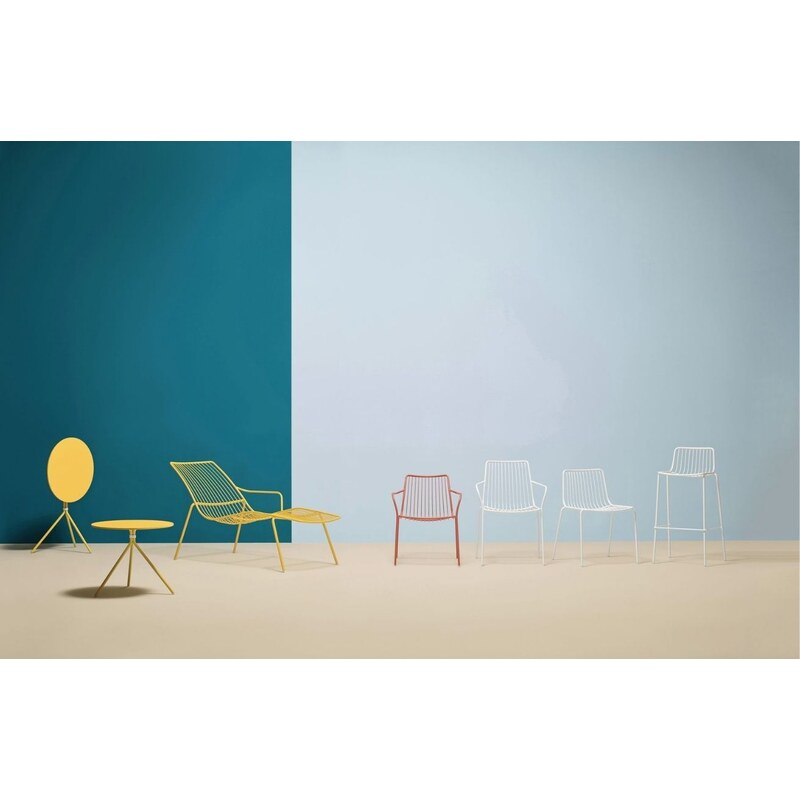Pedrali Bílá kovová barová židle Nolita 3657 65 cm