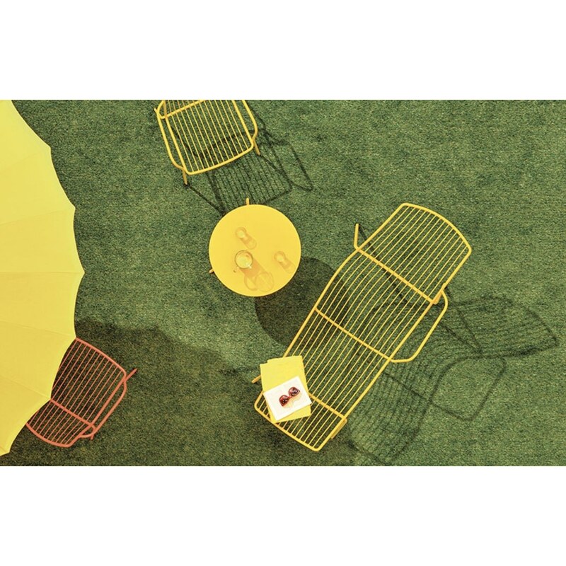 Pedrali Žluté kovové zahradní křeslo Nolita 3659 s područkami