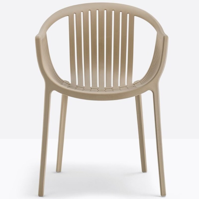 Pedrali Krémová plastová jídelní židle Tatami 306
