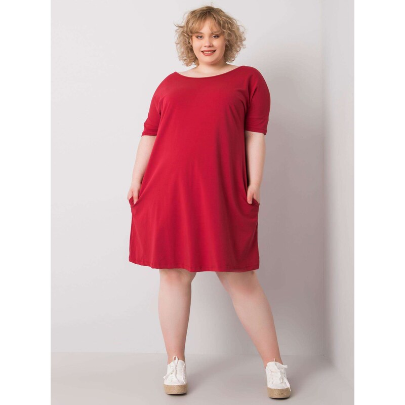BASIC Feel Good Dress-RV-SK-6639.02X-burgundy