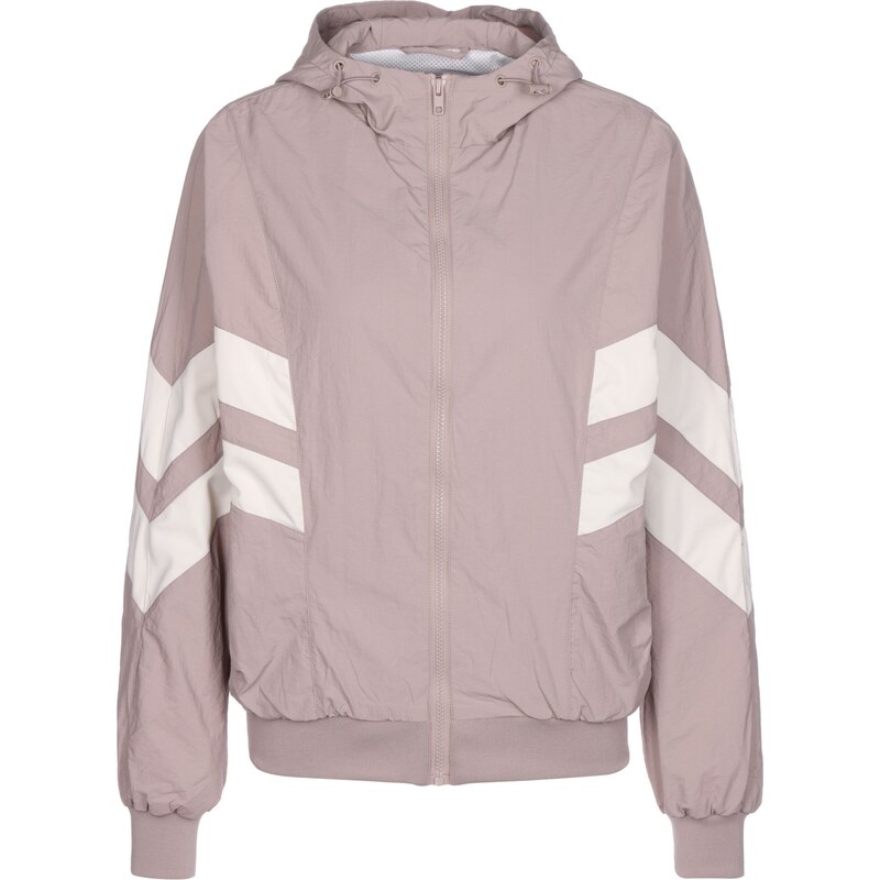 Urban Classics Přechodná bunda Crinkle Batwing pink / bílá