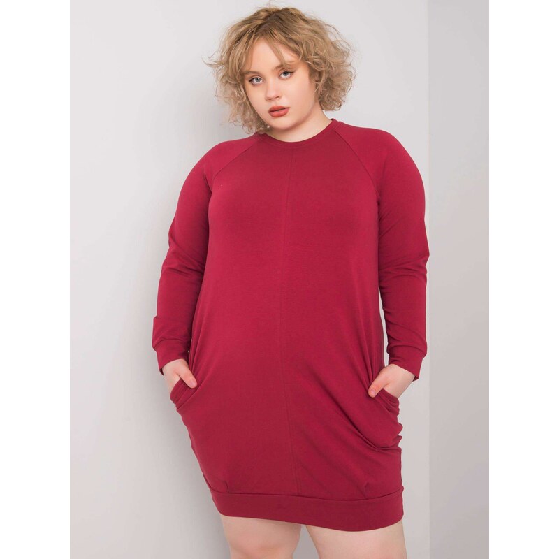 BASIC Feel Good Dress-RV-SK-6296.99-burgundy