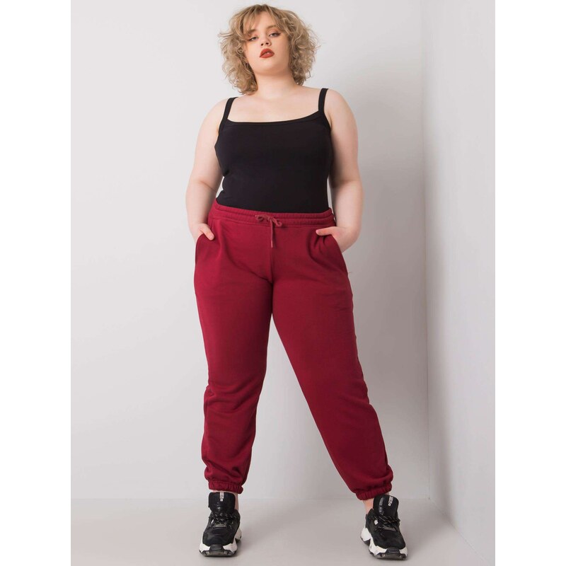 BASIC Feel Good Sweatpants-RV-DR-6331.86-burgundy