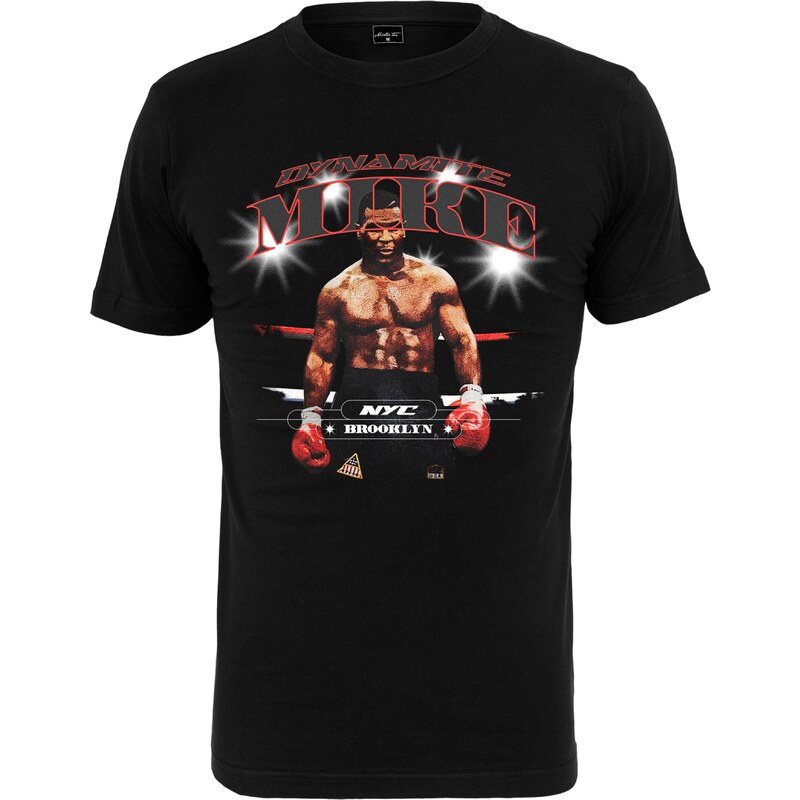 Mister Tee Tričko Dynamite Mike hnědá / krvavě červená / černá /