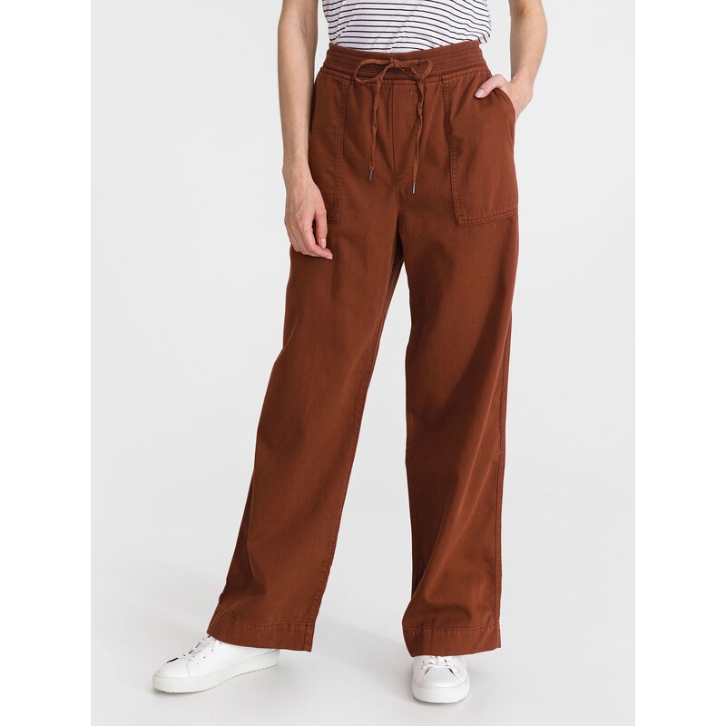 GAP Kalhoty rib combo pull-on wide leg - Dámské 107048676