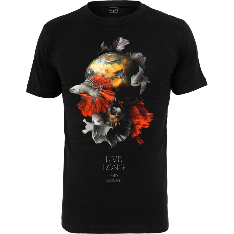Mister Tee Tričko Skull Fish zlatě žlutá / kouřově šedá / světle