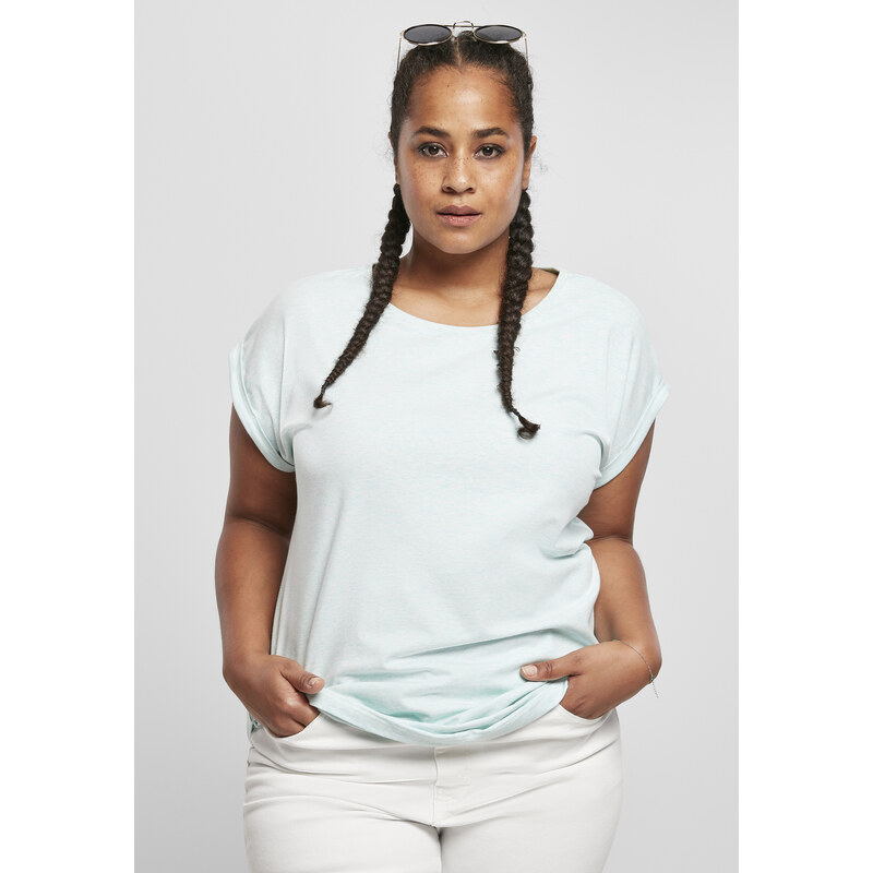Urban Classics Dámské tričko Melange Extended Shoulder Tee aqua