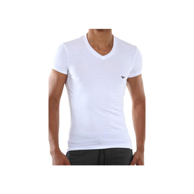 Pánské tričko Emporio Armani 110752 CC518 bílá Bílá