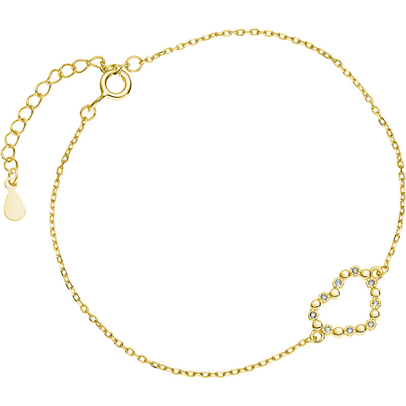 Olivie Stříbrný náramek SRDCE GOLD 5210 60595590