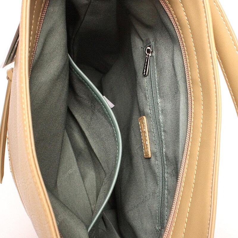 Hnědozelená (khaki) kabelka na rameno i crossbody David Jones 6518-1