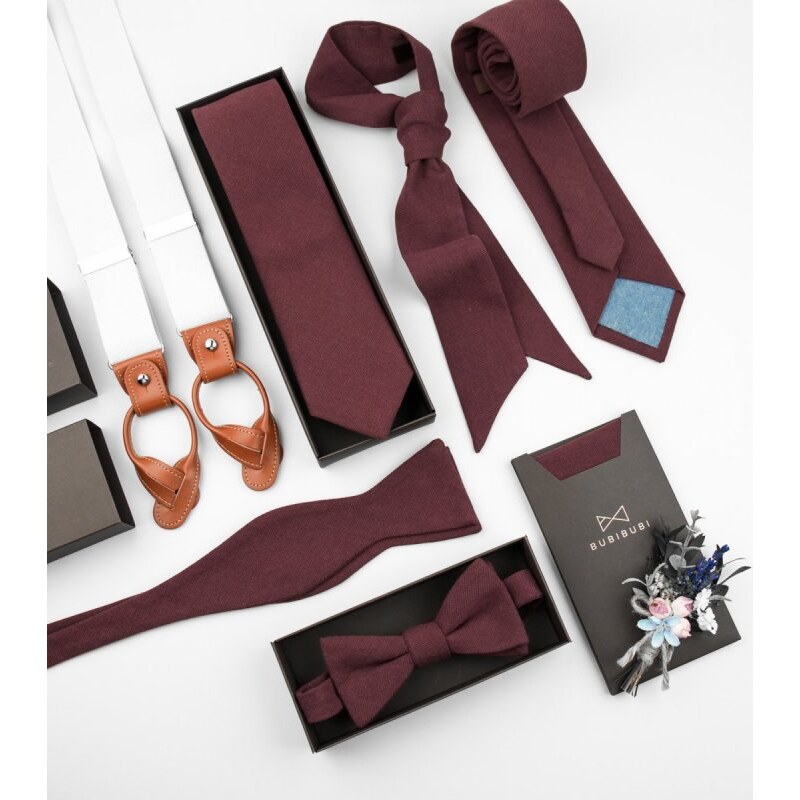 Bubibubi Vínová kravata Burgundy