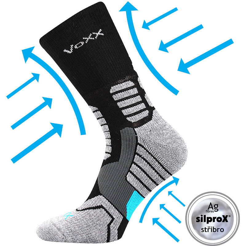 RONIN kompresní sportovní ponožky se stříbrem Voxx