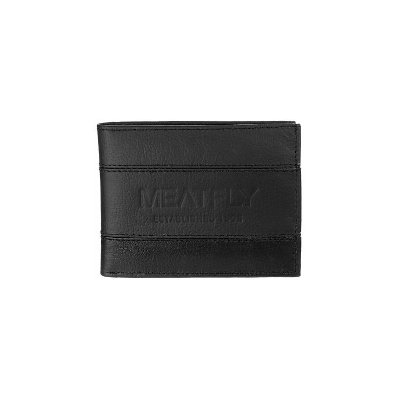 Meatfly pánská peněženka Hurricane A - Black Leather | Černá - GLAMI.cz