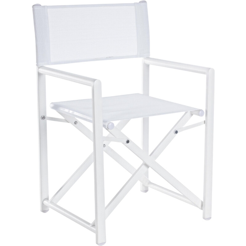 Bílá hliníková skládací zahradní židle Bizzotto Taylor