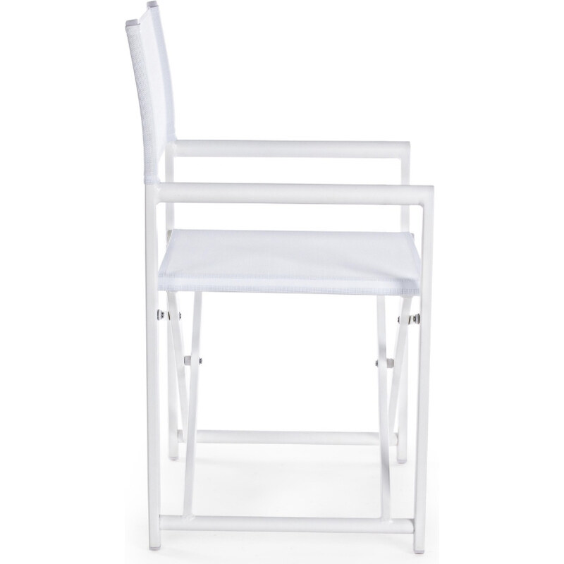 Bílá hliníková skládací zahradní židle Bizzotto Taylor