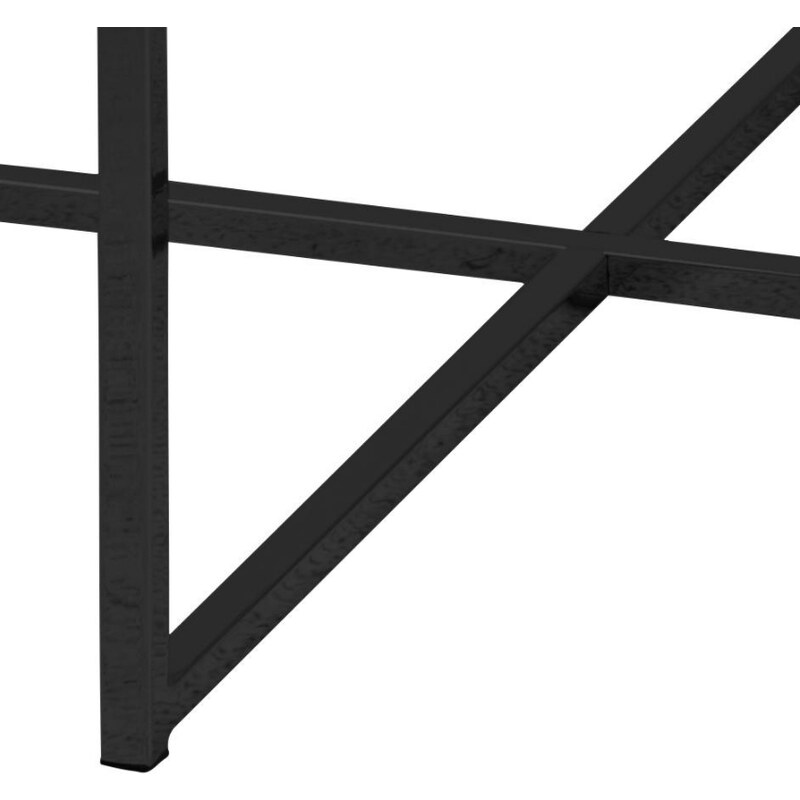 Scandi Černý skleněný konferenční stolek Venice 80 cm