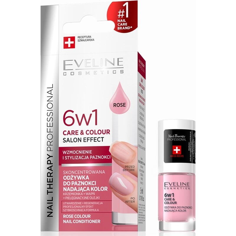 Eveline cosmetics NAIL THERAPY PROFESSIONAL Vyživující barevný lak na nehty 6v1 5 ml