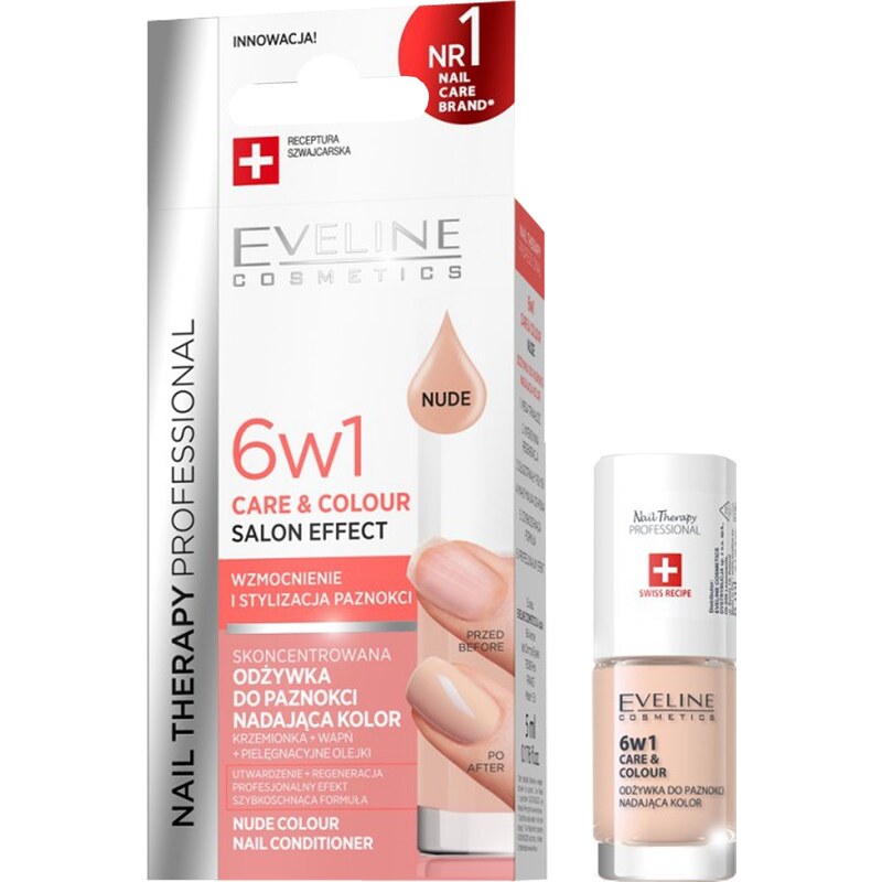 Eveline cosmetics NAIL THERAPY PROFESSIONAL Vyživující barevný lak na nehty 6v1 5 ml