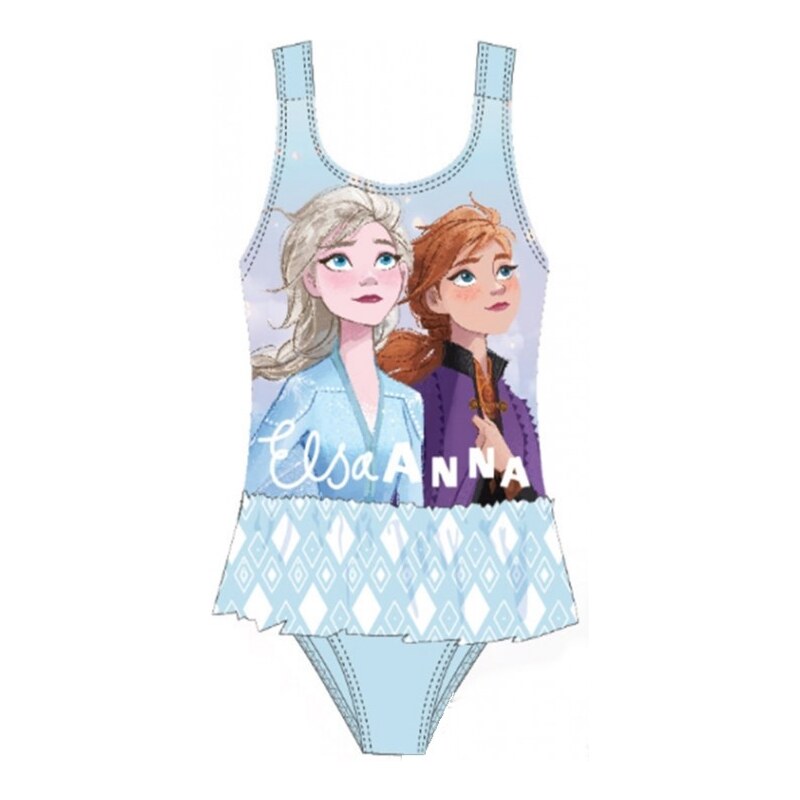 Setino Dívčí jednodílné plavky Ledové království FROZEN | Elsa a Anna - zelené