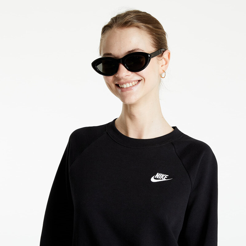 Dámská mikina Nike Sportswear Essential Women's Fleece Crew Black/ White