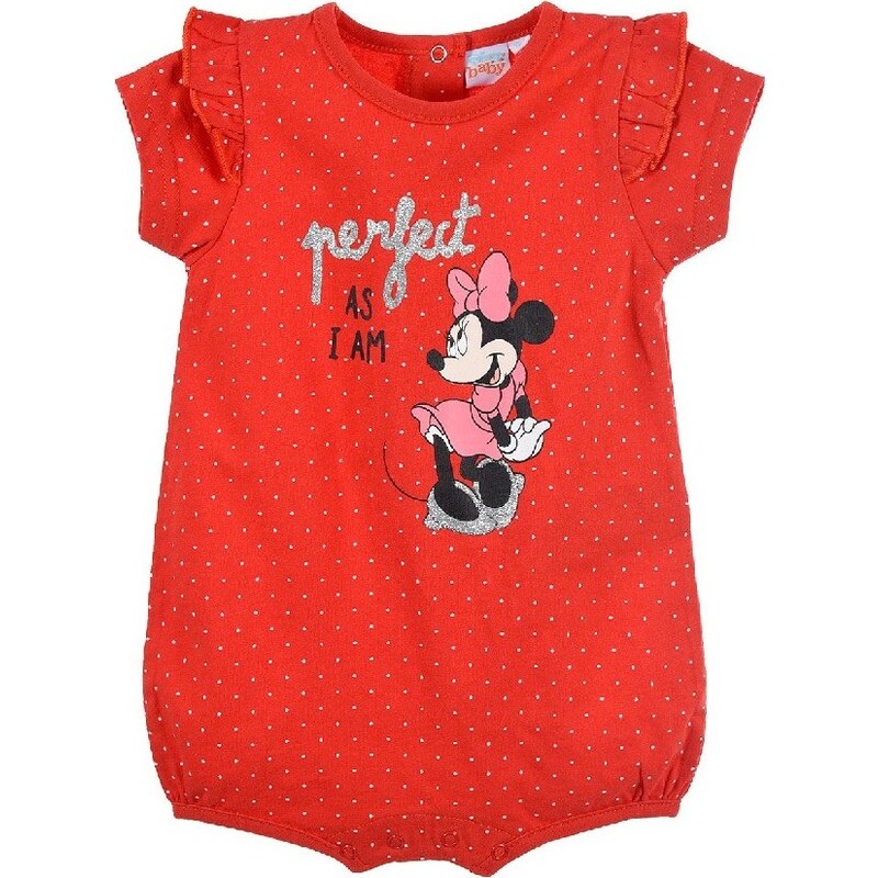 DISNEY MINNIE MOUSE ČERVENÉ DÍVČÍ BODY S PUNTÍKY Červená