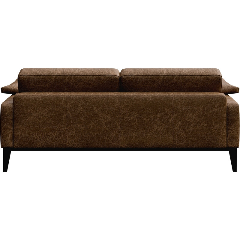 Hnědá vintage kožená pohovka MESONICA Musso Tufted 173 cm