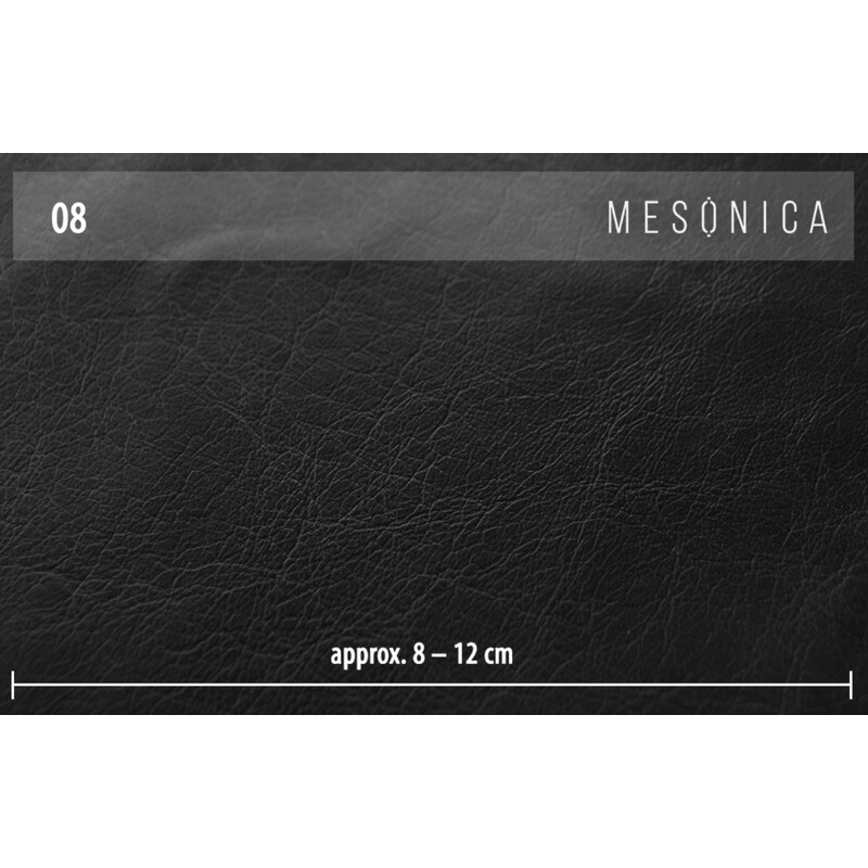 Černá vintage kožená rohová pohovka MESONICA Musso Tufted, levá, 248 cm