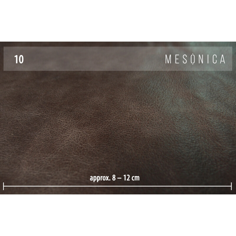 Tmavě hnědá vintage kožená rohová pohovka MESONICA Musso Tufted, pravá, 248 cm