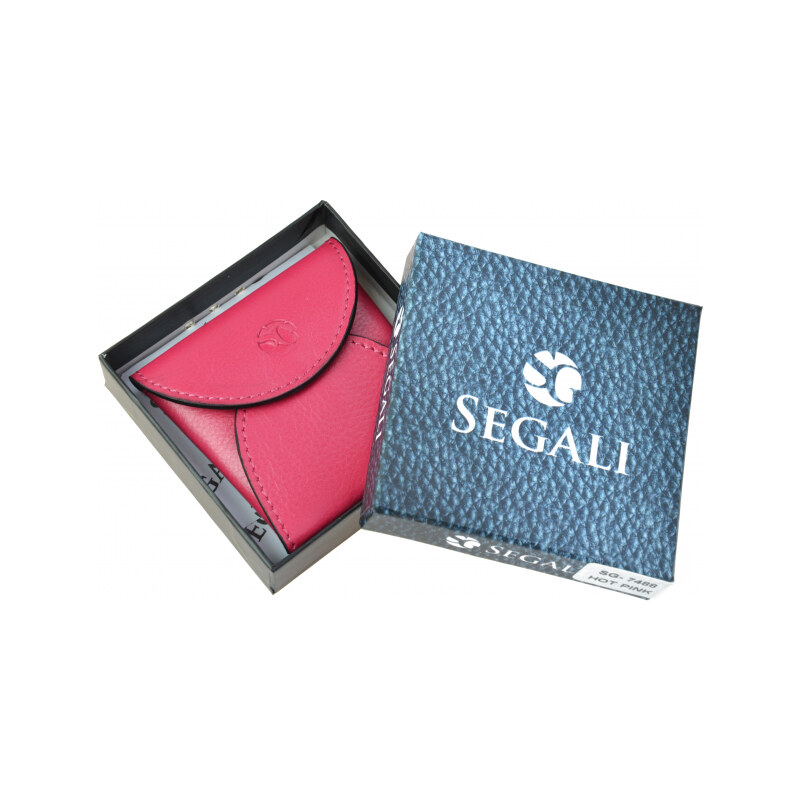 Kožená kapsička SEGALI 7488 hot pink