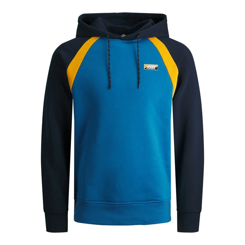 JACK & JONES Mikina námořnická modř / královská modrá / žlutá