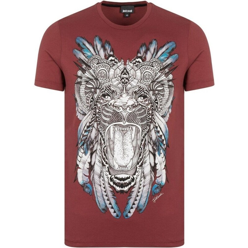 JUST CAVALLI Lion Red tričko