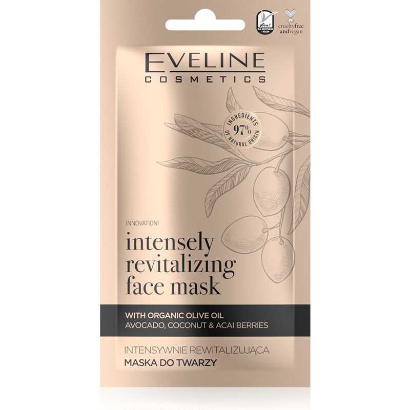 Eveline cosmetics ORGANIC GOLD intenzivně revitalizační pleťová maska 8 ml