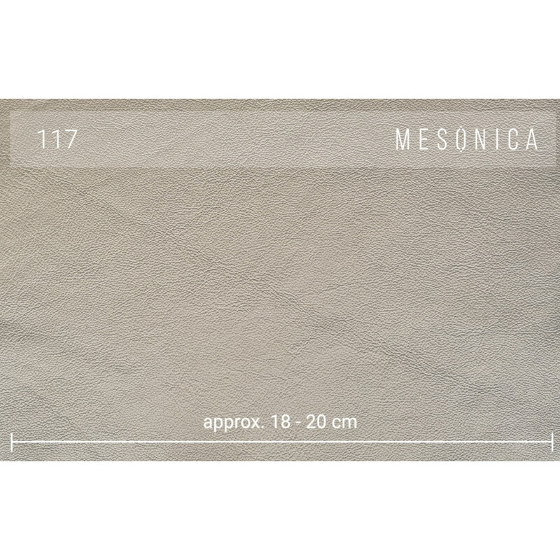 Šedá kožená rohová pohovka MESONICA Musso, levá, 248 cm