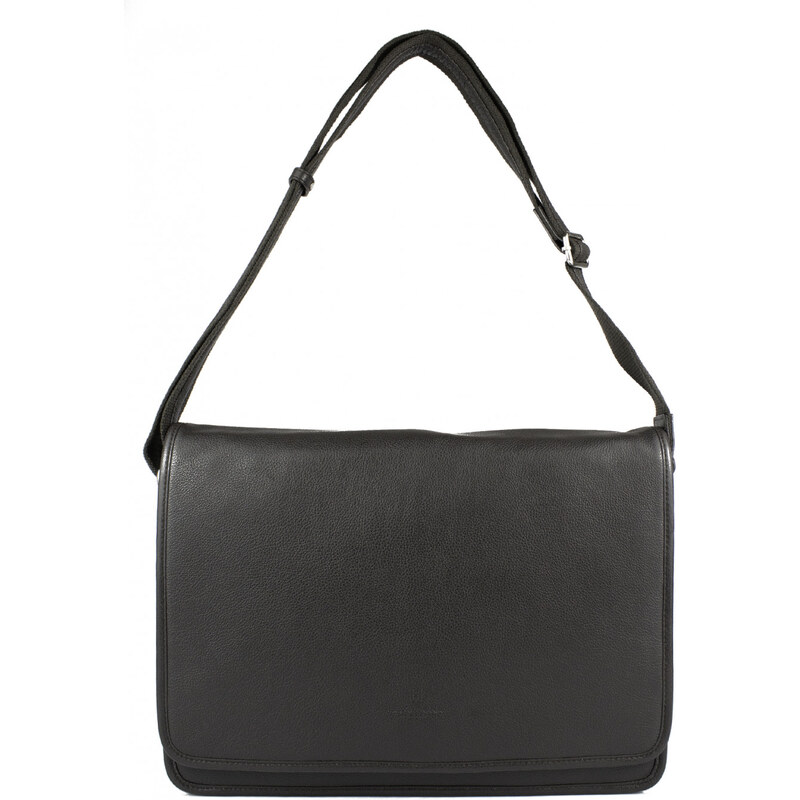 HEXAGONA Kožená taška crossbody Emilie Tmavě hnědá