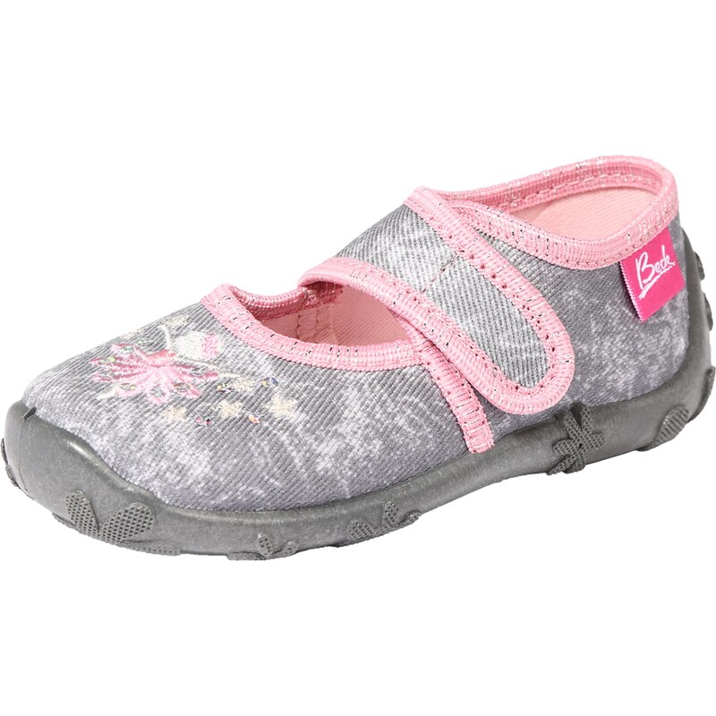 BECK Pantofle Tänzerin šedá / pink / bílá