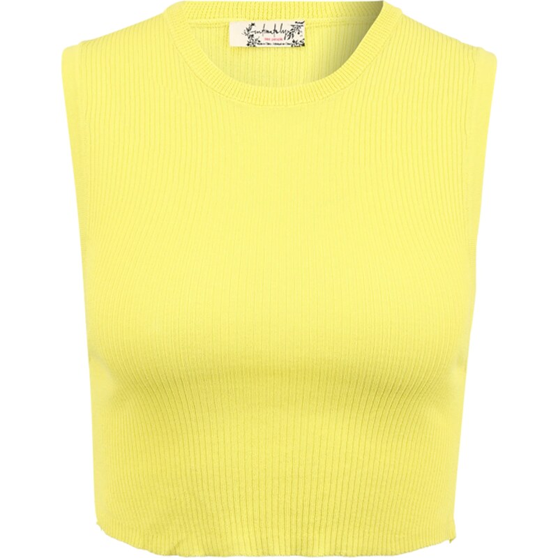 Free People Top MUSCLE UP žlutá