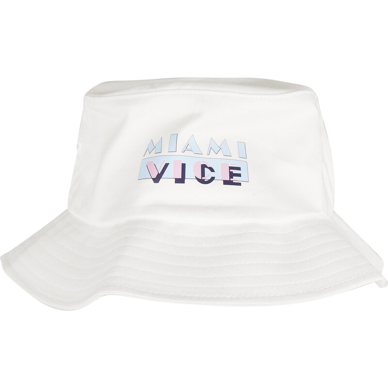 Merchcode Accessoires Klobouk Miami Vice Logo Bucket bílý