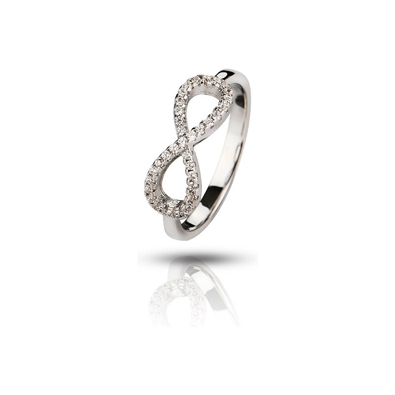 Emporial stříbrný rhodiovaný prsten Nekonečno MBR0005