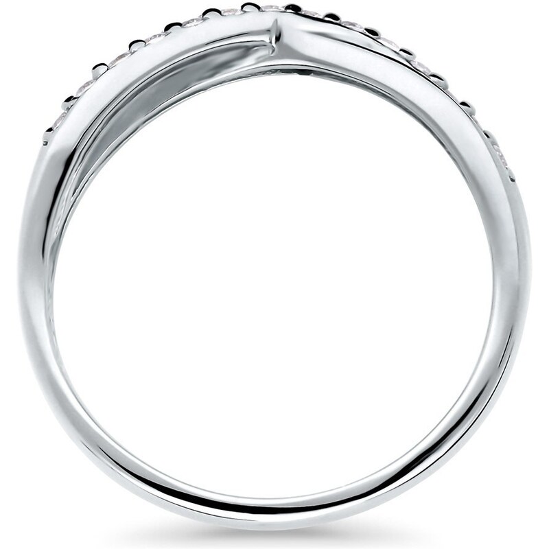 Emporial stříbrný rhodiovaný prsten Zirkonová linie MA-R0431S