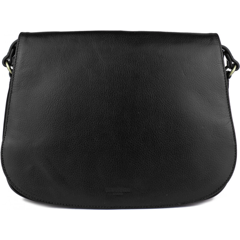 HEXAGONA Francouzská kožená kabelka crossbody Hana Černá