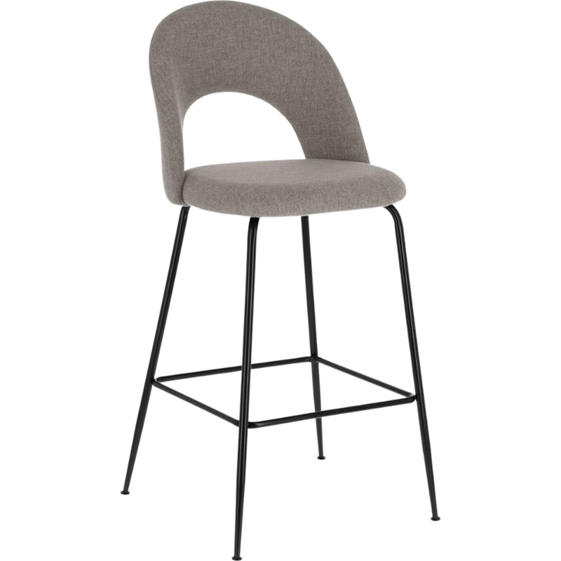 Světle šedá látková barová židle Kave Home Mahalia 63 cm - GLAMI.cz