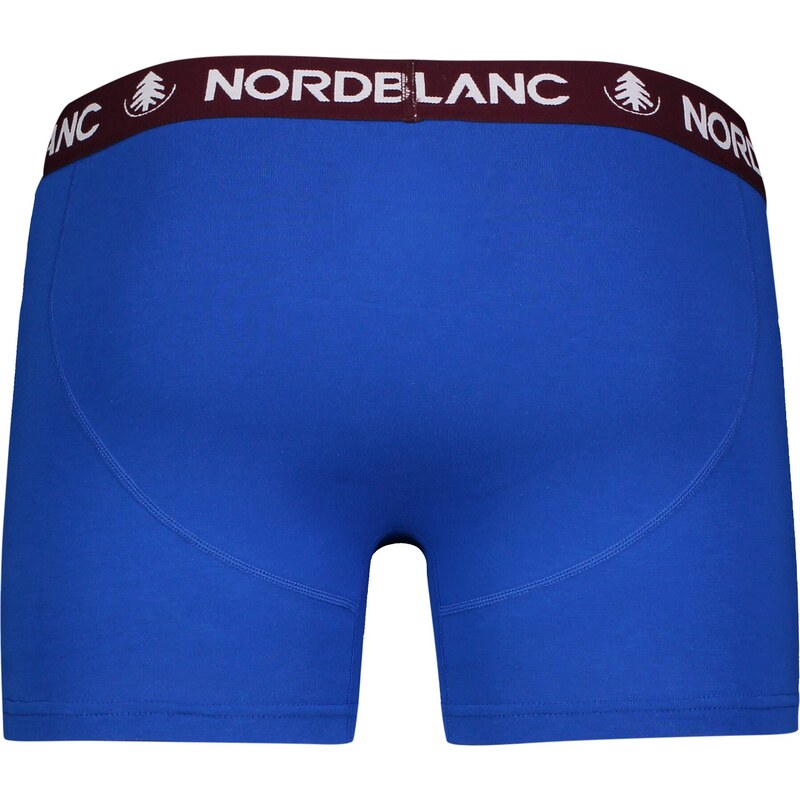 Nordblanc Modré pánské bavlněné boxerky FIERY