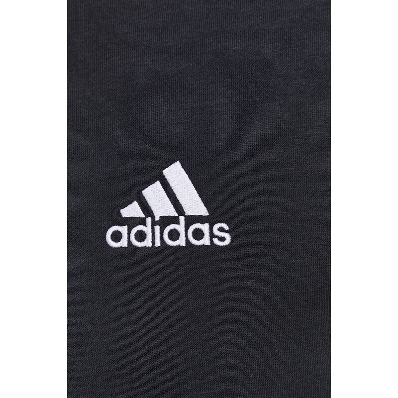 Mikina adidas GV5294 pánská, černá barva, hladká