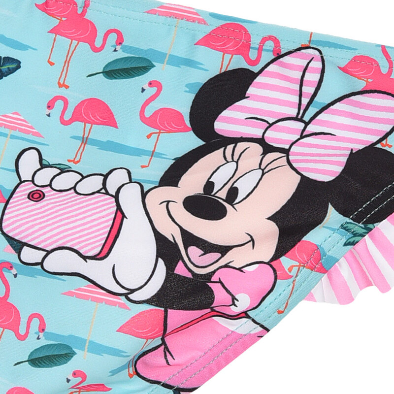 Dívčí plavky DISNEY MINNIE PLAMEŇÁCI zelené