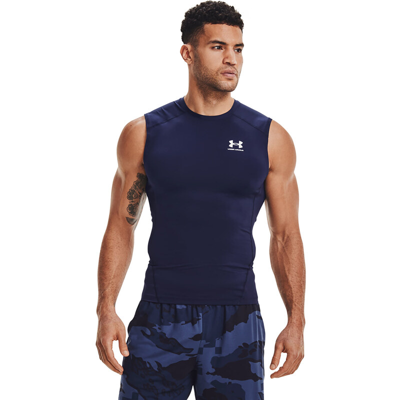 Tílko Under Armour Hg Armour Comp Sl Midnight Navy/ White XL